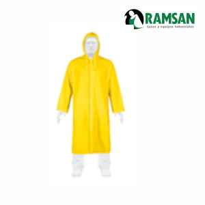 IMPERMEABLE TIPO GABARDINA FORRADO DE PVC CON CAPUCHA MARCA CABEL